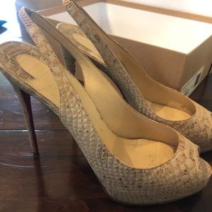 Christian Louboutin sling back heels
